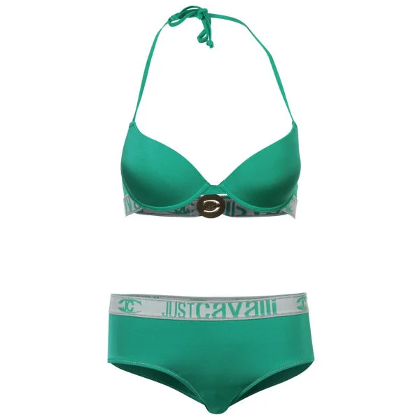 Just Cavalli Women's Logo Waistband Bikini - Aqua Green - 8 - Groen Afbeelding 1