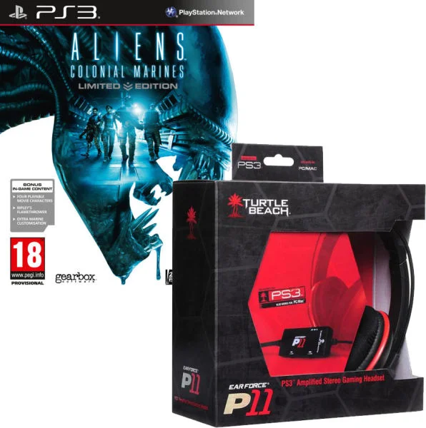 Aliens: Colonial Marines (Limited Edition) Bundle: Includes Turtle Beach: P11 Earforce Headset Afbeelding 1