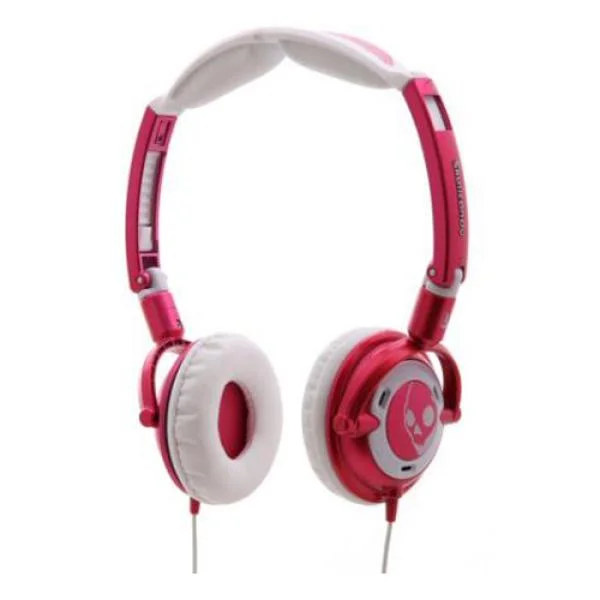 Skullcandy 2010 Lowrider Headphones - Pink/White Afbeelding 1