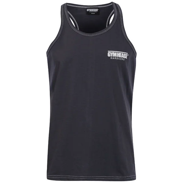 Gymheadz Hardcore Bodybuilding Tank Top voor Heren - Grijs - S - Grijs Afbeelding 1