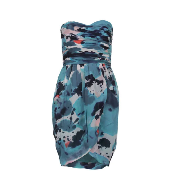 Full Circle Women's Vasari Silk Printed Dress - Summer Rain - S Afbeelding 1