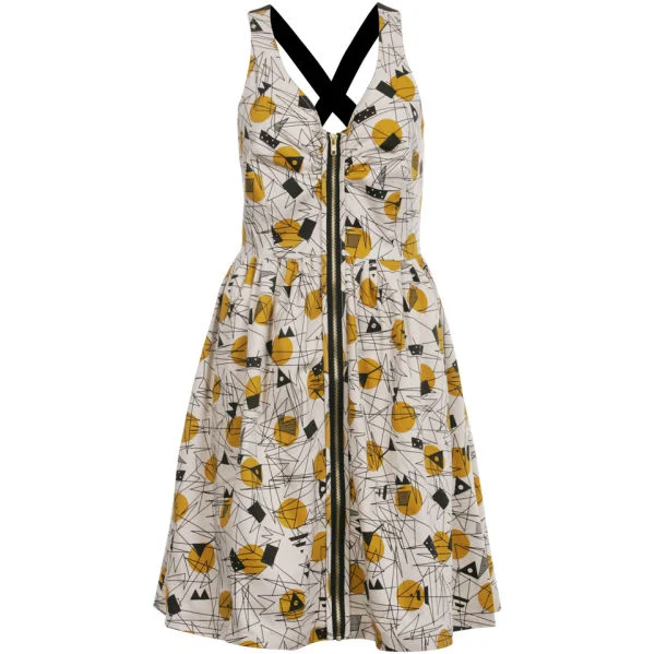 Numph Women's Fiona Zip Dress - Marble Cream - XS - beige Afbeelding 1