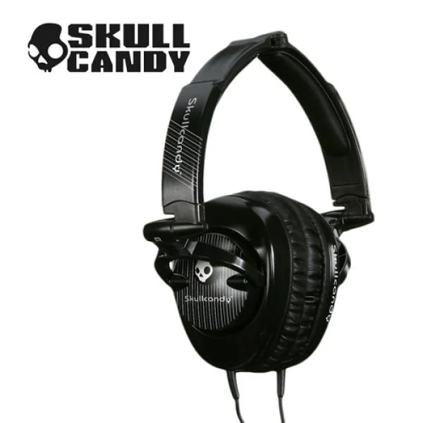 Skullcandy Skullcrushers Headphones (Black Pinstripe) Afbeelding 1