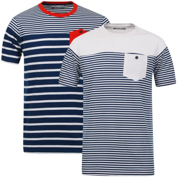 Tom Frank Men's 2-Pack T-Shirt - Navy - S - Navy blauw Afbeelding 1