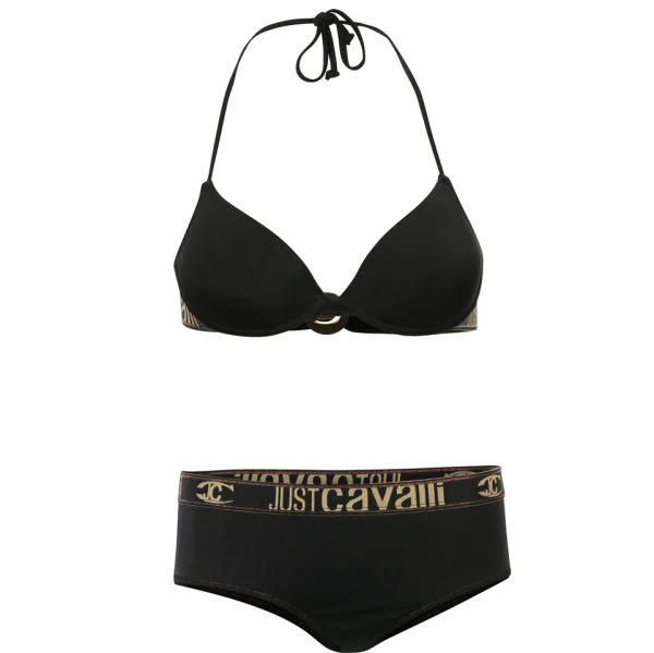 Just Cavalli Women's Logo Waistband Bikini - Black - 10 - Zwart Afbeelding 1