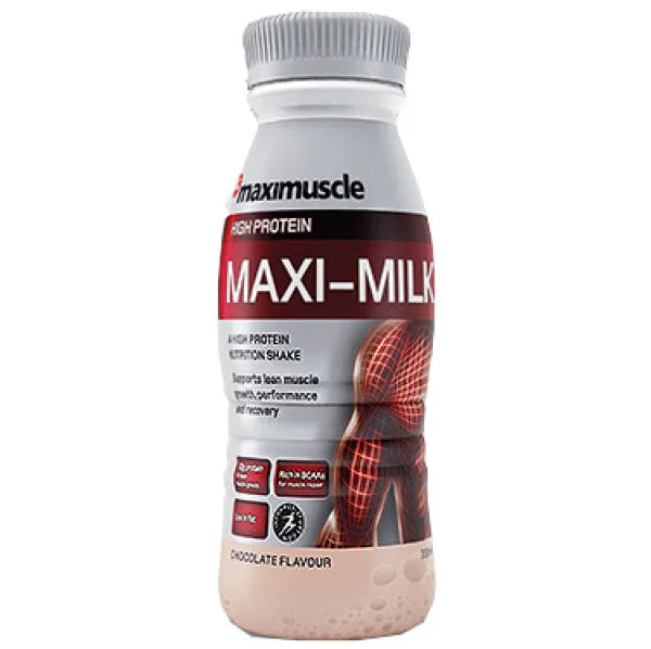 Maximuscle Maxi-Milk Rtd (330ml) - 330ml - Fles - Chocolade Afbeelding 1