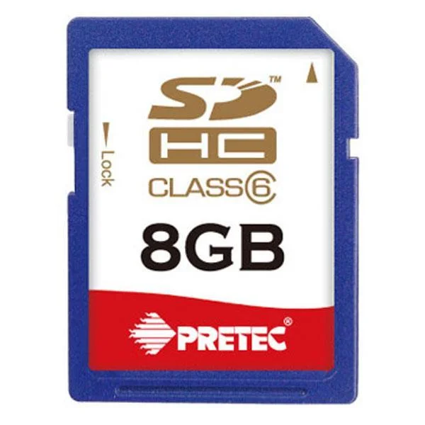 Pretec 8GB SDHC Card (Class 6) Afbeelding 1