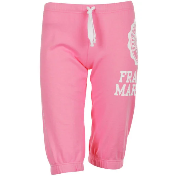 Franklin Marshall Women's Knee Length Sweat Pants - Pink - S - Roze Afbeelding 1