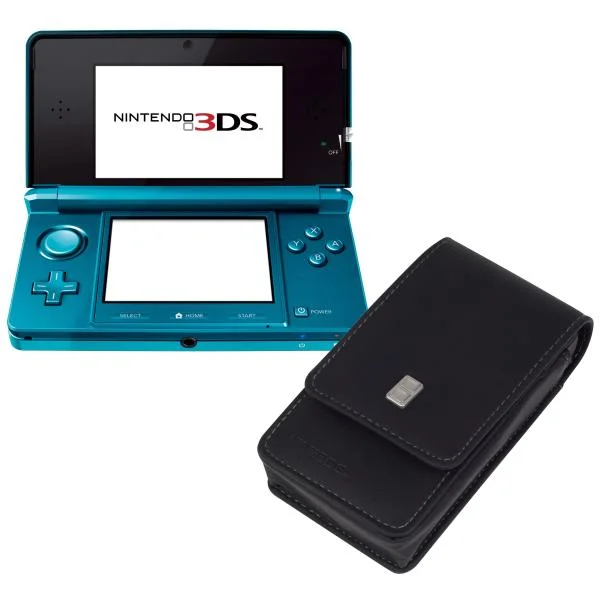 Nintendo 3DS Console (Aqua Blue) Bundle: Includes Free Executive Case Afbeelding 1