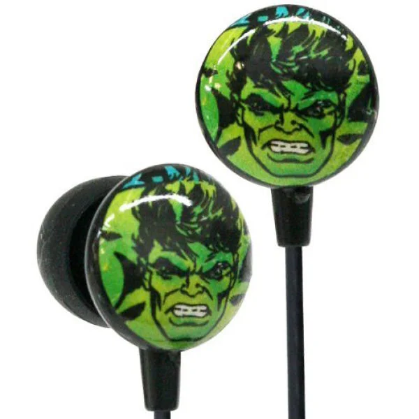 iHip Marvel Retro Earphones - Hulk Afbeelding 1