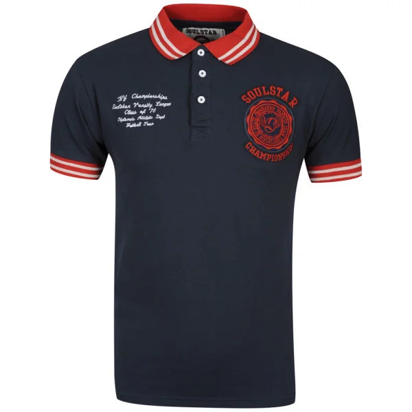 Soul Star Men's Diplomat Polo Shirt - Navy - S - Navy blauw Afbeelding 1