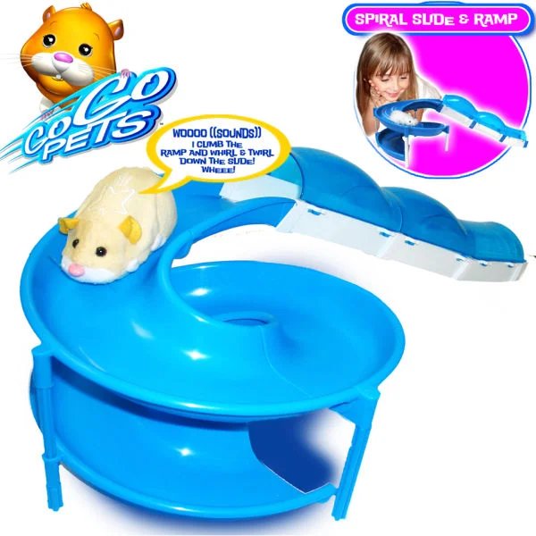 Zhu Zhu Pets Hamster Spiral Slide and Ramp Playset Afbeelding 1