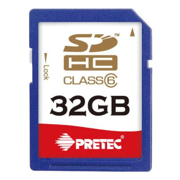 Pretec 32GB SDHC Card (Class 6) Afbeelding 1