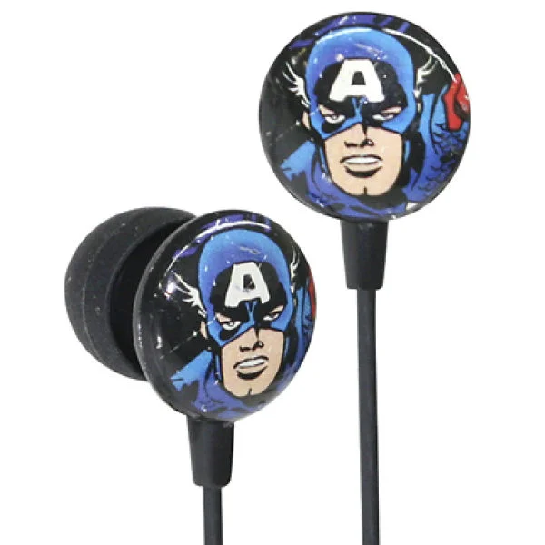 iHip Marvel Retro Earphones - Captain America Afbeelding 1