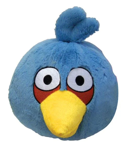 Angry Birds: 4 Inch Plush Blue Bird With Sound Afbeelding 1