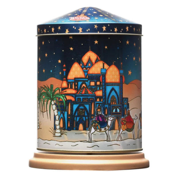 Iced and Chocolate Coated Lebkuchen in a Musical Tin Afbeelding 1