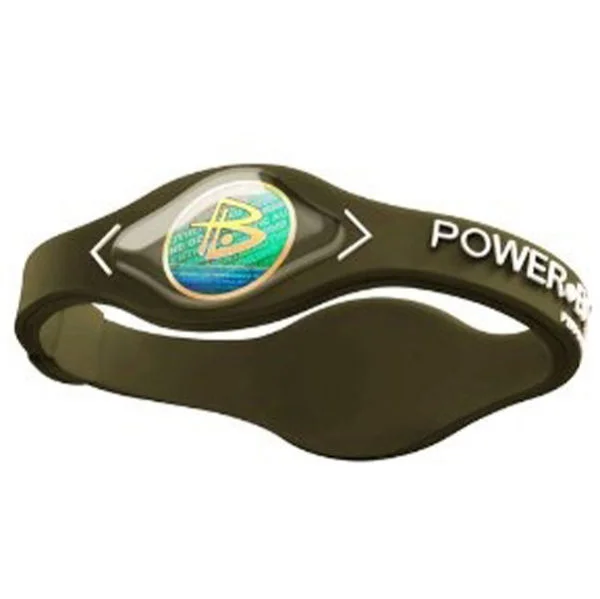 Power Balance -The Original Performance Wristband Brown With White Lettering - S - Brown Afbeelding 1