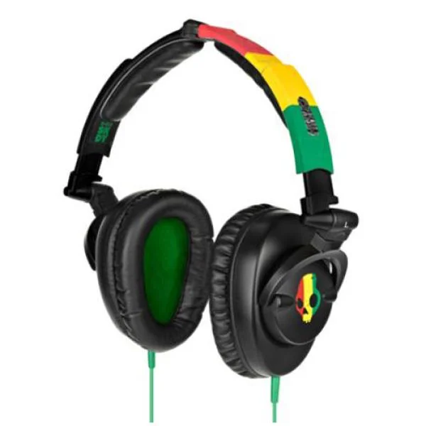 Skullcandy 2010 Skullcrushers Headphones - Rasta Afbeelding 1