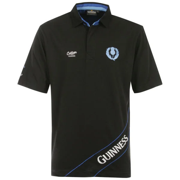 Cotton Traders Scotland Pique Polo Classic - Black - M - Sky Afbeelding 1