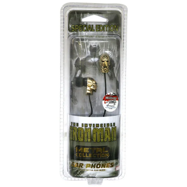 iHip Marvel Retro Earphones - Iron Man Afbeelding 1