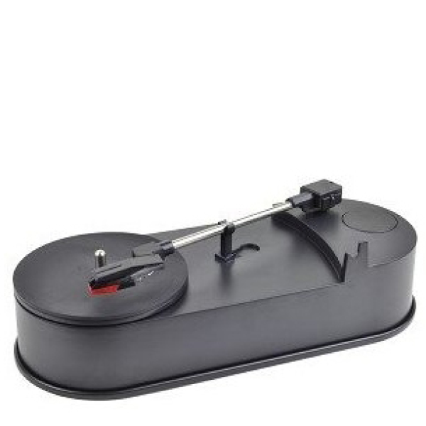 VIBE Sound VS-2006-MTS USB Mini Portable Turntable/Vinyl Archiver (Black) Afbeelding 1