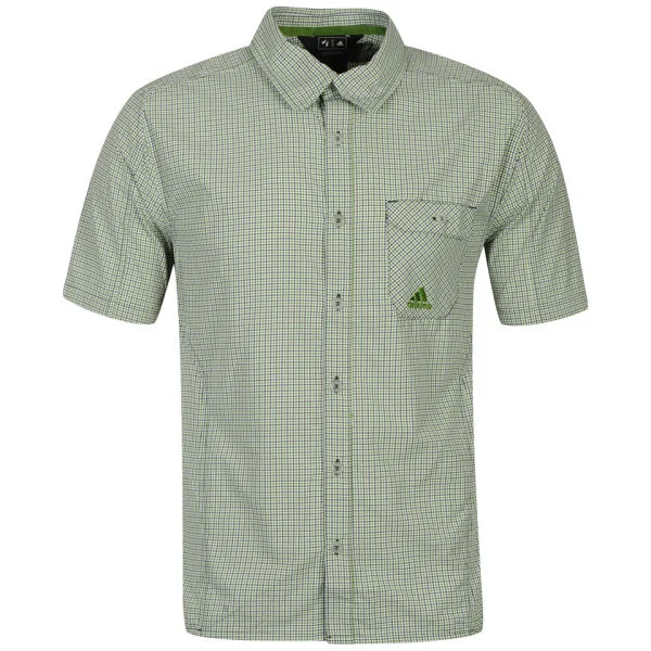 adidas Men's Short Sleeve Shirt - Green - XS Afbeelding 1