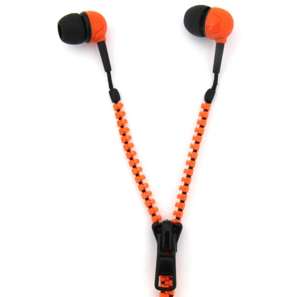Zip Earphones - Orange/Black Afbeelding 1