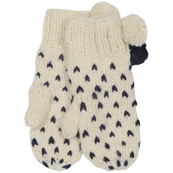 French Connection Women's Raindrops Pom Pom Mittens - One size - Oyster Afbeelding 1