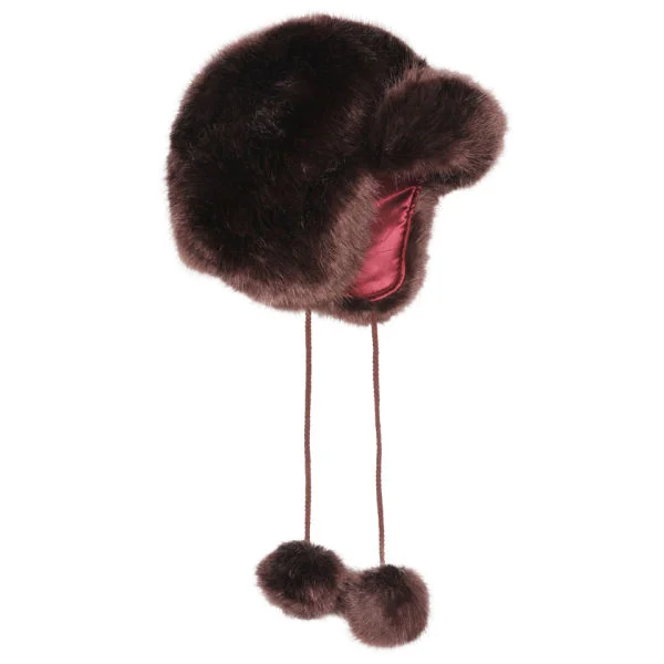 Women's Faux Fur Trapper - Oxblood Afbeelding 1