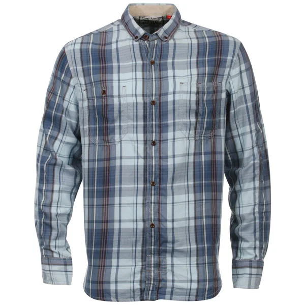 French Connection Men's Gaslight Check Shirt - Coverall - S - Blauw Afbeelding 1