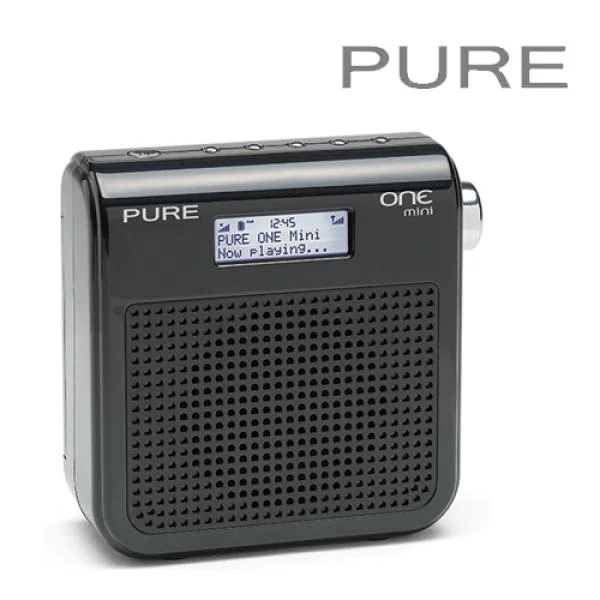 Pure Outlet One Mini DAB Black Digital Portable Radio - Manufacturer refurbished Afbeelding 1
