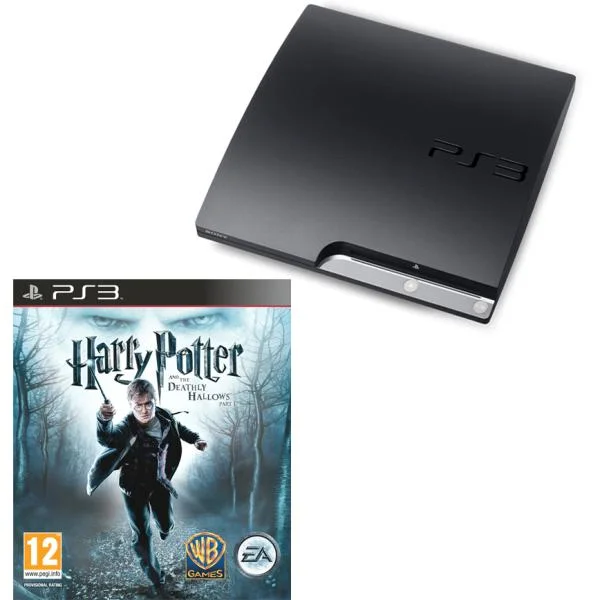Playstation 3 PS3 Slim 120GB Console: Bundle (Includes Harry Potter And The Deathly Hallows: Part One) Afbeelding 1