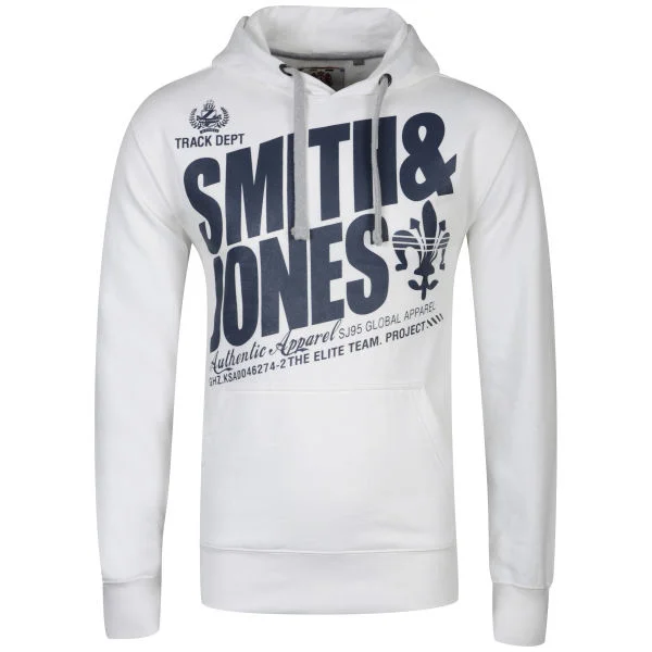 Smith & Jones Men's Patrico Hoody - White - M - Wit Afbeelding 1