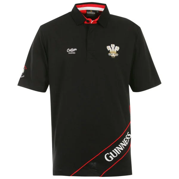 Cotton Traders Wales Pique Polo Classic - Black - M - Rood Afbeelding 1