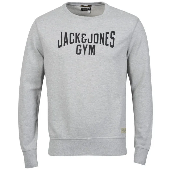 Jack & Jones Men's Vintage Gym Sweatshirt - Grey Marl - S - Grijs Afbeelding 1