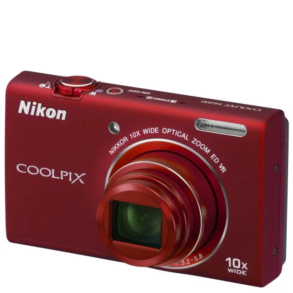 Nikon Coolpix S6200 Compact Digital Camera - Red (16MP, 10x Optical Zoom) 2.7 Inch LCD Refurbished Afbeelding 1