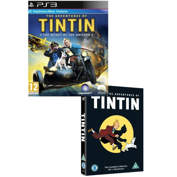 TinTin: The Secret Of The Unicorn Bundle ( With The Adventures of Tintin DVD) Afbeelding 1