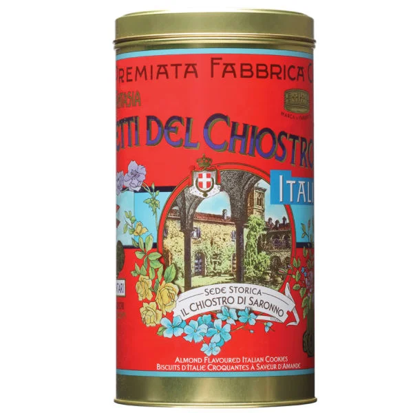 Crunchy Amaretti in Round Decorative tin Afbeelding 1