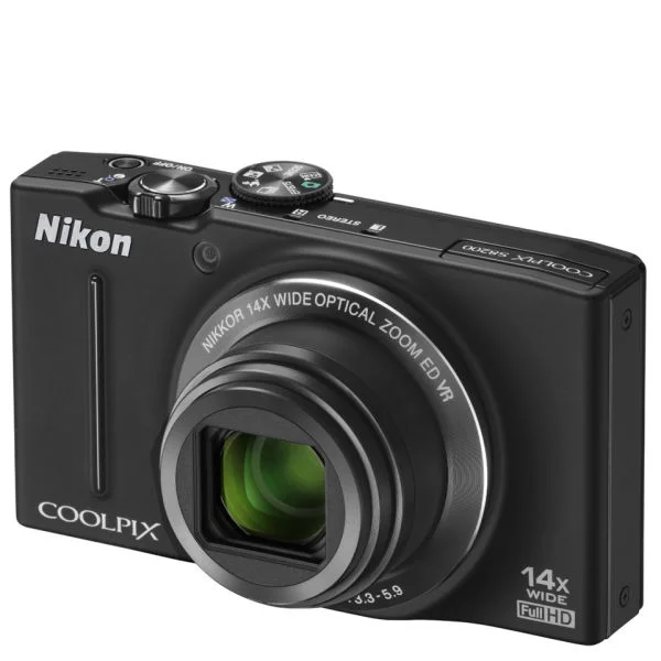 Nikon Coolpix S8000 Compact Digital Camera - Black (14.2MP, 10x Optical Zoom) 3 Inch LCD Refurbished Afbeelding 1
