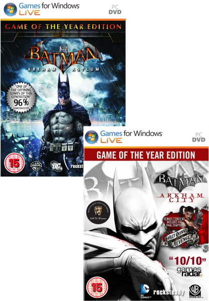 Batman Arkham GOTY Bundle: Includes Arkham City and Arkham Asylum Afbeelding 1