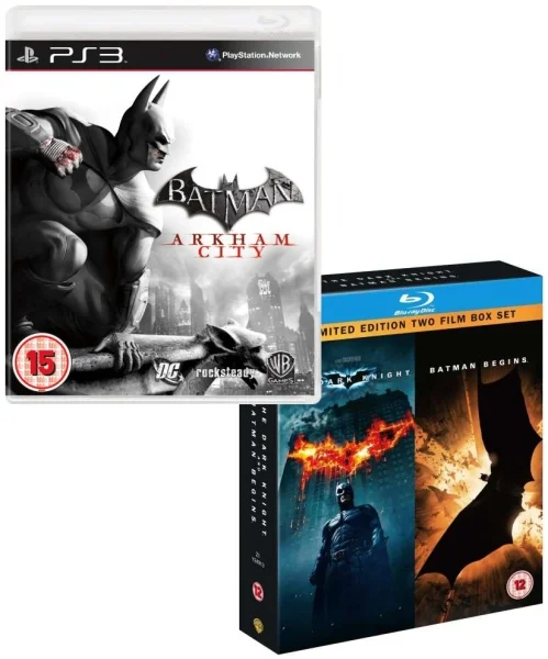 Batman: Arkham City & The Dark Knight / Batman Begins Blu-ray Bundle Afbeelding 1