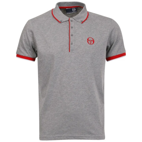 Sergio Tacchini Men's Class Polo-Shirt - Grey - S - Grijs Afbeelding 1
