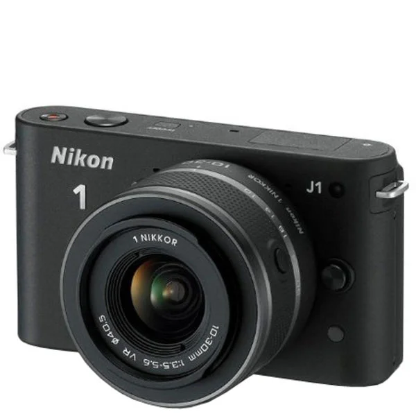Nikon 1 J1 Compact System Camera with 10-30mm Lens Kit - Black (10.1MP) 3 Inch LCD Refurbished Afbeelding 1