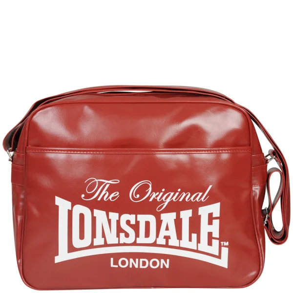 Lonsdale Front Pocket Messenger Bag - Red Afbeelding 1