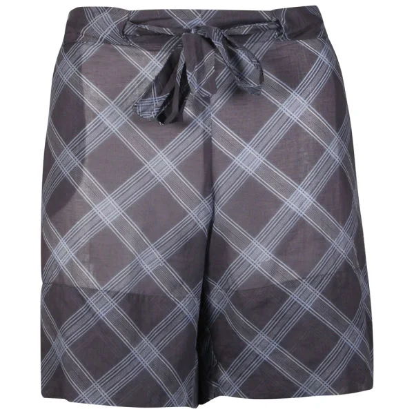 Chloe Women's Check Shorts - Navy - 10 - Navy blauw Afbeelding 1