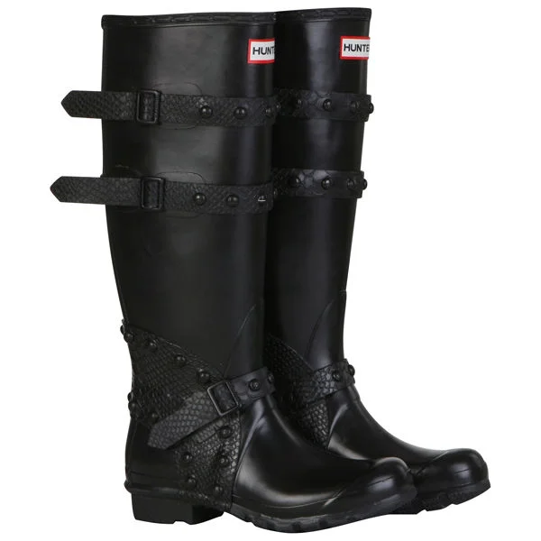 Hunter Women's Limited Edition Tall Festival Wellies - Black - 3 - Zwart Afbeelding 1