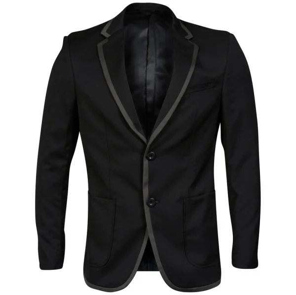 Jack & Jones Men's Premium Warwick Contrast Trim Blazer - Black - S - Zwart Afbeelding 1