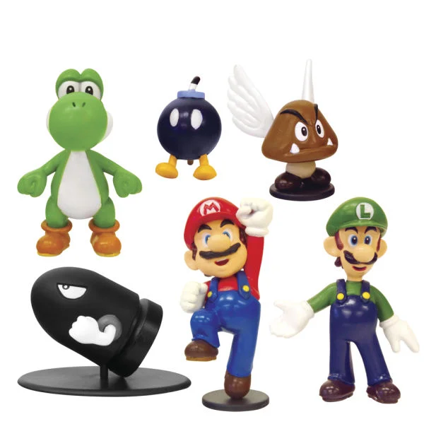 Nintendo Super Mario Mini Figures Series 1 Box Set - 6 Figures Afbeelding 1