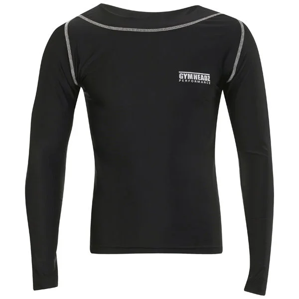 Gymheadz Men's Performance Skin Range Long Sleeve T-Shirt Black - S - Zwart Afbeelding 1