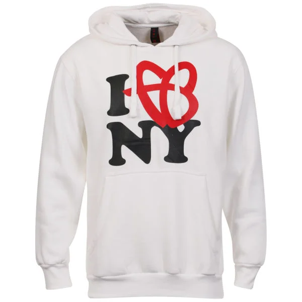 FUBU Men's 'I Love New York' Hoody - White - S - Wit Afbeelding 1